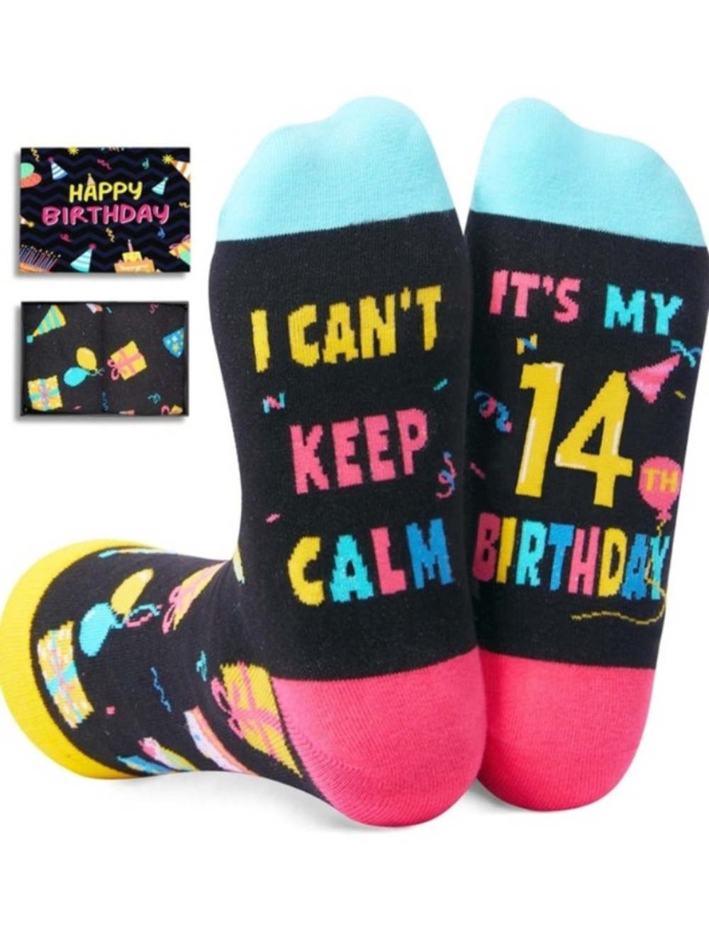 New Happypop I Can't Keep Calm It's My 14th Birthday Socks Teen Unisex Gift